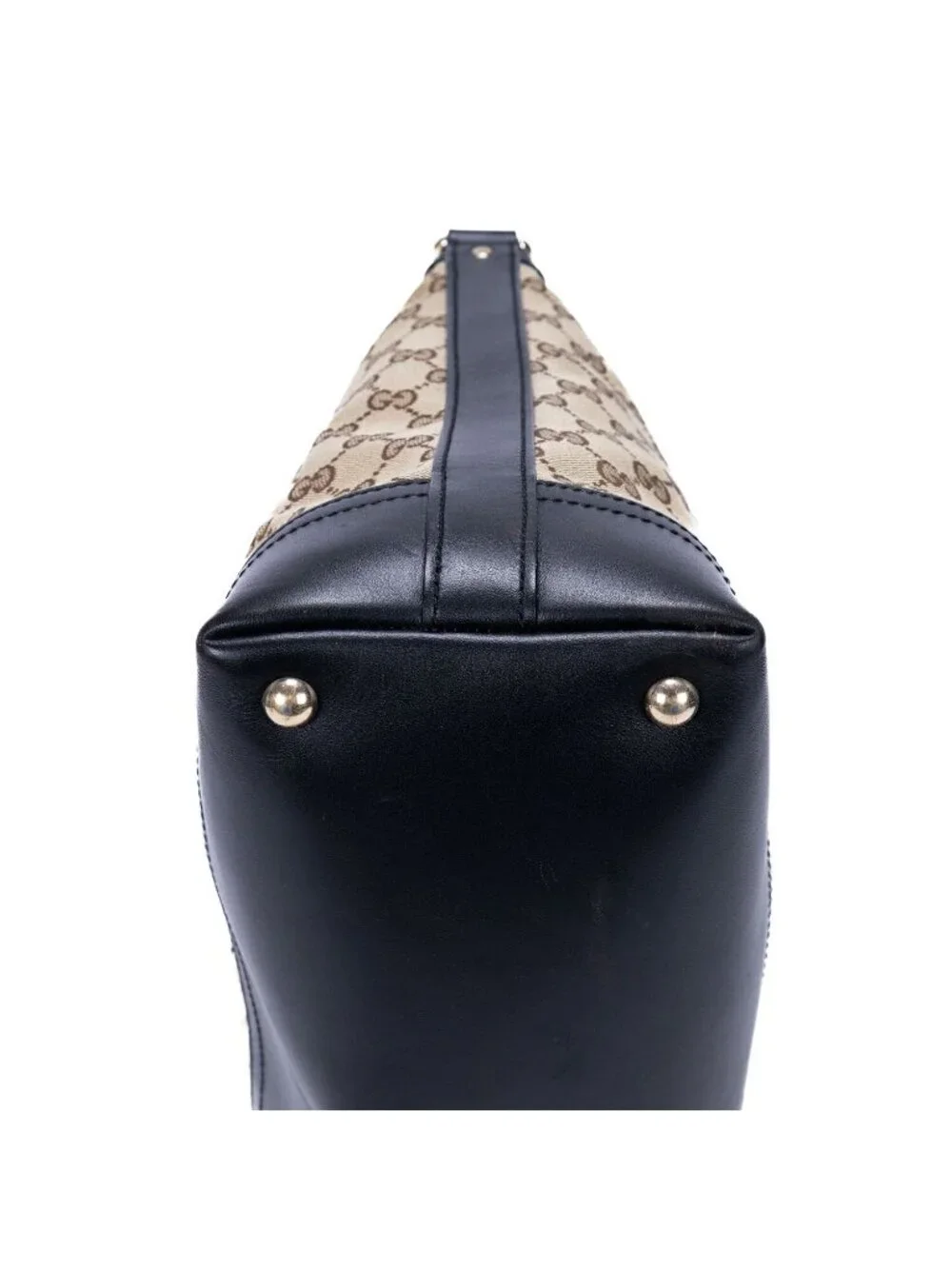 Gucci Zip Hobo Beige Black GG Canvas